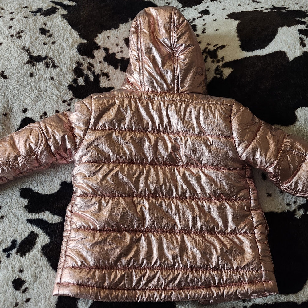 Cat & Jack Shiny Pink Hooded Jacket - Picture 2 of 4